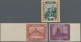 Deutsche Abstimmungsgebiete: Saargebiet: 1922, Landschaftsbilder III, UNGEZÄHNT, - Unused Stamps