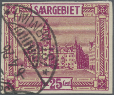 Deutsche Abstimmungsgebiete: Saargebiet: 1923, 25 C Landschaftsbilder III, UNGEZ - Oblitérés