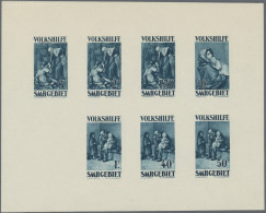 Deutsche Abstimmungsgebiete: Saargebiet: 1929, Volkshilfe, 40 C Bis 10 Fr, Probe - Unused Stamps