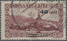 Deutsche Abstimmungsgebiete: Saargebiet: 1934, 40 C./50 C. Dunkelrotkarmin, Abar - Used Stamps