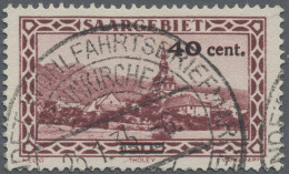 Deutsche Abstimmungsgebiete: Saargebiet: 1934, 40 C./50 C. Dunkelrotkarmin, Abar - Used Stamps