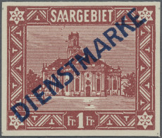 Deutsche Abstimmungsgebiete: Saargebiet - Dienstmarken: 1922, 1 Fr. Dienstmarke, - Oficiales