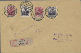 Danzig: 1920, Vorläufer Dt.Reich Kriegsgeschädigte 10 Pfg. Karminrot Und 15 Pfg. - Other & Unclassified
