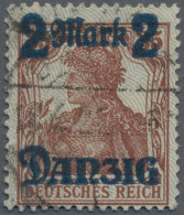 Danzig: 1920, Freimarken 2 Mark Auf 35 Pfg. Rötlichbraun Mit Hellgrüngrauem Netz - Autres & Non Classés