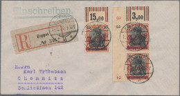 Danzig: 1920, Kleiner Innendienst 30 Pfg. Rotorange/schwarz Auf Hellchromgelb, O - Other & Unclassified