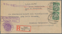 Danzig: 1929, Wappen 10 Pfg. Grün Auf Dienstbrief "Frei Durch Ablösung" Des Amts - Andere & Zonder Classificatie