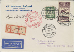 Danzig: 1924, Flugpost 2½ Gld. Dunkelbraunkarmin Ohne Unterdruck Zus. Mit WHW 10 - Andere & Zonder Classificatie