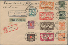 Danzig - Dienstmarken: 1923, 100 Mark Schwärzlicholivgrün Und 200 Mark Rotorange - Other & Unclassified