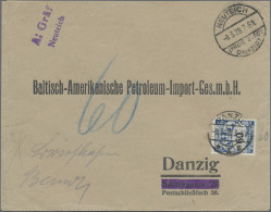 Danzig - Portomarken: 1928, 60 Pfg. Dunkelkobalt/schwarz Gestempelt 9.8.28 Auf B - Autres & Non Classés