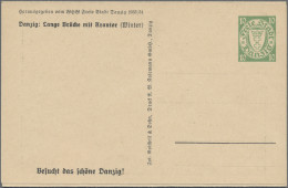 Danzig - Ganzsachen: 1934, Halbamtliche WHW-Sonderpostkarte 10 Pfg. Grün, 3er-St - Sonstige & Ohne Zuordnung