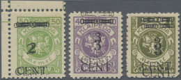 Memel: 1923, Wappenreiter 2 C Auf 50 M, 3 C. Auf 40 Bzw. 300 M, Drei Postfrische - Memel (Klaïpeda) 1923