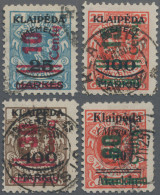 Memel: 1923, Freimarken Mit Aufdruck, Gut Gestempelte Komplette Serie Mit 4 Wert - Memel (Klaipeda) 1923