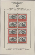 Dt. Besetzung II WK - Generalgouvernement: 1944 'Burg Von Krakau' 10+10 Zl, Zwei - Bezetting 1938-45