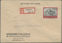 Dt. Besetzung II WK - Generalgouvernement: 1944 'Burg Von Krakau' 10+10 Zl Als E - Besetzungen 1938-45