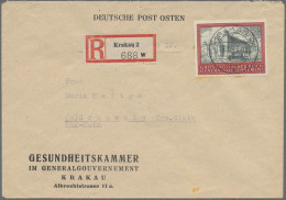 Dt. Besetzung II WK - Generalgouvernement: 1944 'Burg Von Krakau' 10+10 Zl Als E - Bezetting 1938-45