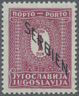 Dt. Besetzung II WK - Serbien - Portomarken: 1941, 1 Din Portomarke In Der äußer - Besetzungen 1938-45