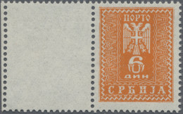 Dt. Besetzung II WK - Serbien - Portomarken: 1943, 6 D Dunkelrötlichorange, Post - Ocupación 1938 – 45