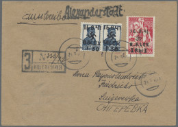 Dt. Besetzung II WK - Ukraine - Alexanderstadt: 1942, 2 X 1,50 R Auf 10 K Dkl'pr - Ocupación 1938 – 45