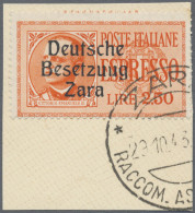 Dt. Besetzung II WK - Zara: 1943, 2,50 Lire Rotorange Eilmarke, Aufdruck Mit Set - Ocupación 1938 – 45