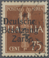 Dt. Besetzung II WK - Zara: 1943, 75 C Flugpost Mit Aufdruck In Der Nur Einmal I - Besetzungen 1938-45
