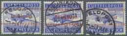 Feldpostmarken: 1944, Kreta Inselpost, Drei Kreta-Zulassungsmarken Gezähnt, Gebr - Autres & Non Classés