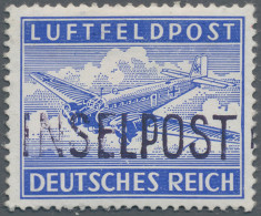Feldpostmarken: 1945 Insel Leros - Lokalaufdruck: Zulassungsmarke Für Luftfeldpo - Autres & Non Classés