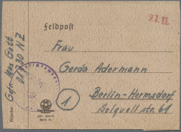 Feldpost 2. Weltkrieg: 1944, Zwei Seltene Feldpost-Briefe Mit Aufgedruckten Ansi - Other