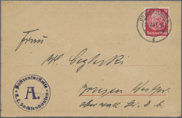 KZ-Post: 1941, 25.7., 12 Pf Hindenburg Rot Als EF Auf Form-Doppelkarte Mit Zensu - Briefe U. Dokumente