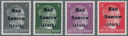 Deutsche Lokalausgaben Ab 1945: BAD SAAROW, 1945: 1 Pf Bis 12 P Hitler Mit Nicht - Otros & Sin Clasificación