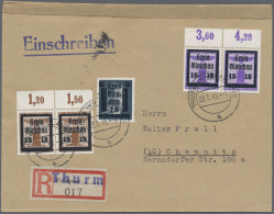Deutsche Lokalausgaben Ab 1945: GLAUCHAU, 1945: 15 Pfg. Auf 4 Pfg. Hitler Zus. M - Otros & Sin Clasificación