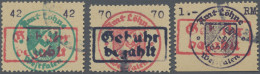 Deutsche Lokalausgaben Ab 1945: LÖHNE, 1945: 42 Pf, 70 Pf Und 1 RM Gebührenzette - Otros & Sin Clasificación