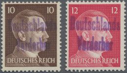 Deutsche Lokalausgaben Ab 1945: MEISSEN: 1945, 10 Pfg. Und 12 Pfg. Hitler, Stich - Sonstige & Ohne Zuordnung
