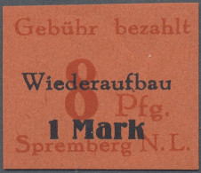 Deutsche Lokalausgaben Ab 1945: SPREMBERG 1946: 8 Pfg. + 1 M. Rot Auf Ziegelrote - Andere & Zonder Classificatie