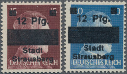 Deutsche Lokalausgaben Ab 1945: STRAUSBERG: 1945, Freimarken Hitler 12 Pf Auf 15 - Otros & Sin Clasificación