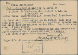 Alliierte Besetzung - Notstempel: 1948, ARNSBERG(WESTF): Notausgabe, 6 Pf Violet - Otros & Sin Clasificación