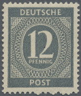 Alliierte Besetzung - Gemeinschaftsausgaben: 1946, 12 Pfg. Ziffer In Seltener Fa - Other & Unclassified