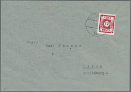 Sowjetische Zone - Ost-Sachsen: 1945, 12 Pf Ziffer Mit Russischer Inschrift, Sog - Other & Unclassified