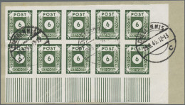 Sowjetische Zone - Ost-Sachsen: 1945, Freimarken Ziffern Im Kreis 6 Pf. Schwarzg - Autres & Non Classés