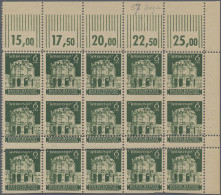 Sowjetische Zone - Ost-Sachsen: 1946, Wiederaufbau 6+44 (Pf) Postfrischer 15er-B - Autres & Non Classés