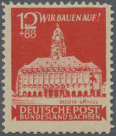 Sowjetische Zone - Ost-Sachsen: 1946, 12 Pf Wiederaufbau, Postfrischer PROBEDRUC - Otros & Sin Clasificación