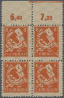 Sowjetische Zone - Thüringen: 1945, 8 Pf Freimarke, Spargummi, Dünnes Papier Sor - Otros & Sin Clasificación