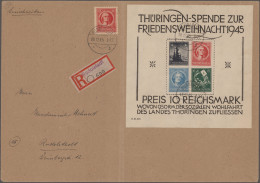 Sowjetische Zone - Thüringen: 1945, Großer Weihnachts-Block In Type III Von Der - Other & Unclassified