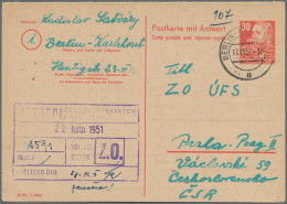 Sowjetische Zone - Ganzsachen: 1948, Doppelkarte Engels 30 Pfg.+30 Pfg. Rot Beda - Otros & Sin Clasificación