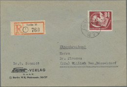 DDR: 1950, 84+41 Pfg. Debria Als Portogerechte Einzelfrankatur Auf R-Brief Von " - Cartas & Documentos