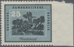 DDR: 1959, 25 Pf Heimische Vögel Rechts Ungezähnt, Rechtes Randstück In Postfris - Nuevos