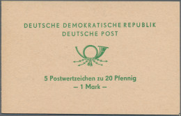 DDR - Markenheftchen: 1972/73, Sondermarkenheftchen "Posthorn 5 X 20 Pf Mit MiNr - Postzegelboekjes