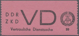 DDR - Dienstmarken D (Vertrauliche Dienstsachen): 1965, 20 Pfg. Schwarz Auf Hell - Otros & Sin Clasificación