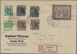 Berlin - Vorläufer: 1948, SBZ 16 + 9 Pf Leipziger Messe, Zusammen Mit SBZ 16 Pf - Cartas & Documentos