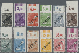 Berlin: 1948, Schwarzaufdruck, Kpl. Satz Mit Oberrand, Fotoattest Schlegel BPP A - Unused Stamps