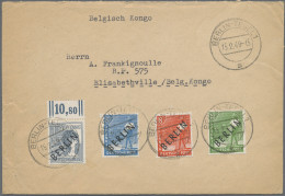 Berlin: 1948, 8 Pfg., 10 Pfg., 12 Pfg. Und 20 Pfg. Schwarzaufdruck Als Portogere - Lettres & Documents